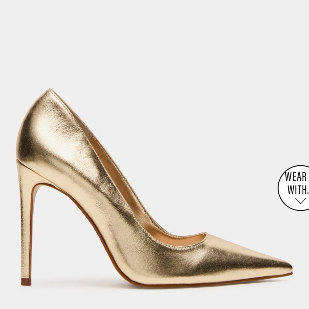 Steve Madden Gold Pointed-Toe Stiletto Pumps 
(never worn!)